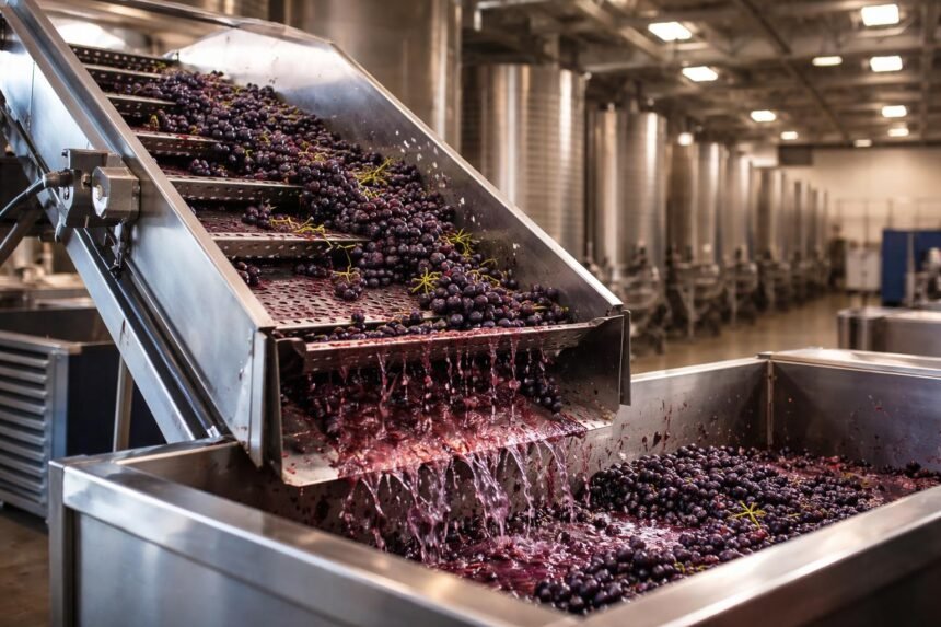Zúzó-bogyózó gép működési elvei és típusai a modern borászatban részletezve