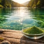 AFA algát bemutató kép friss zöld színekben, egészségre koncentráló vizuális ábrázolás.