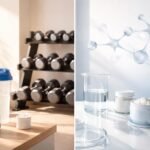 Kreatin, edzés és szexuális egészség témáját vizuálisan ábrázoló képi koncepció